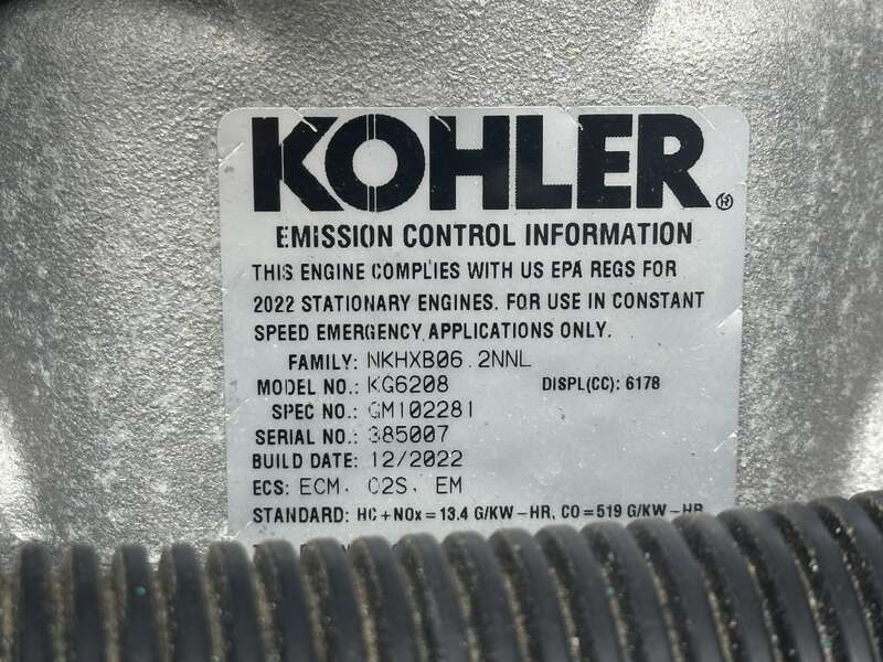 New / Surplus Kohler KG50 Natural Gas / Propane Generator, 0 Hrs - 1 or 3 Phase                            