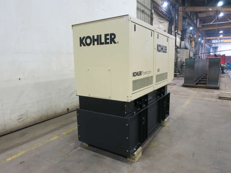 New / Surplus Kohler KG50 Natural Gas / Propane Generator, 0 Hrs - 1 or 3 Phase                            