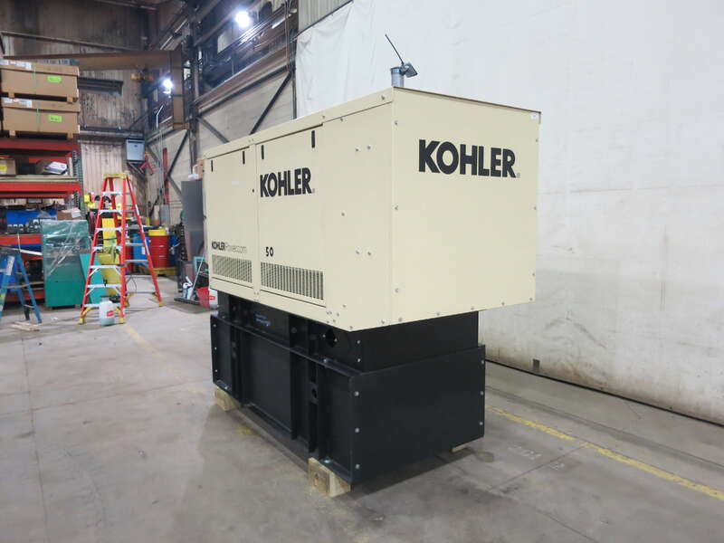 New / Surplus Kohler KG50 Natural Gas / Propane Generator, 0 Hrs - 1 or 3 Phase                            