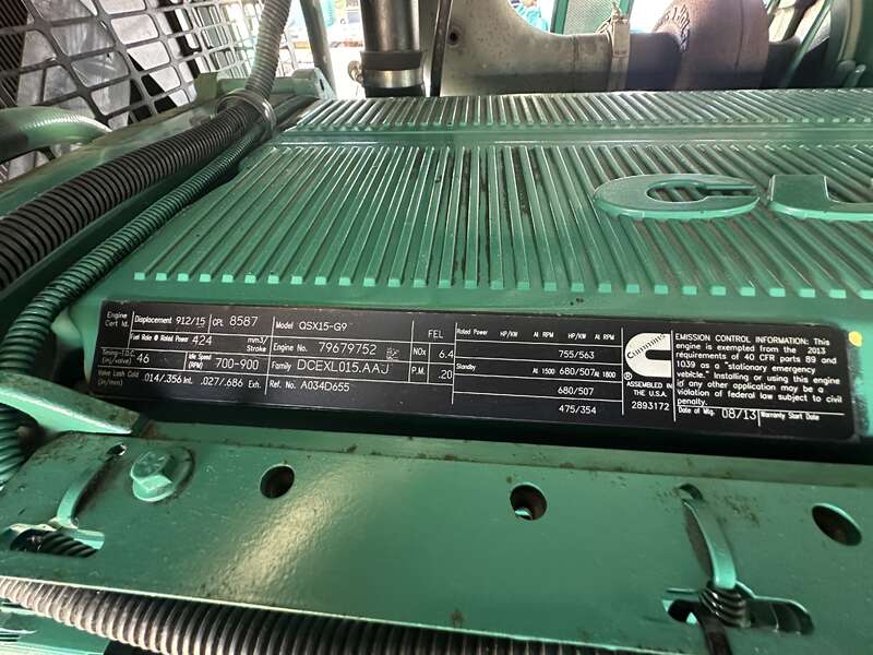 Used Cummins DFEH QSX15-G9 NR2 Diesel Generator 127 Hrs EPA Tier 2                            