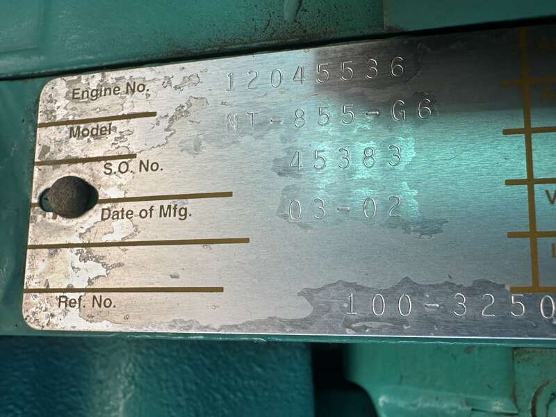 Used Cummins 275DFBF NT855-G6 Diesel Generator, 391 Hrs                            