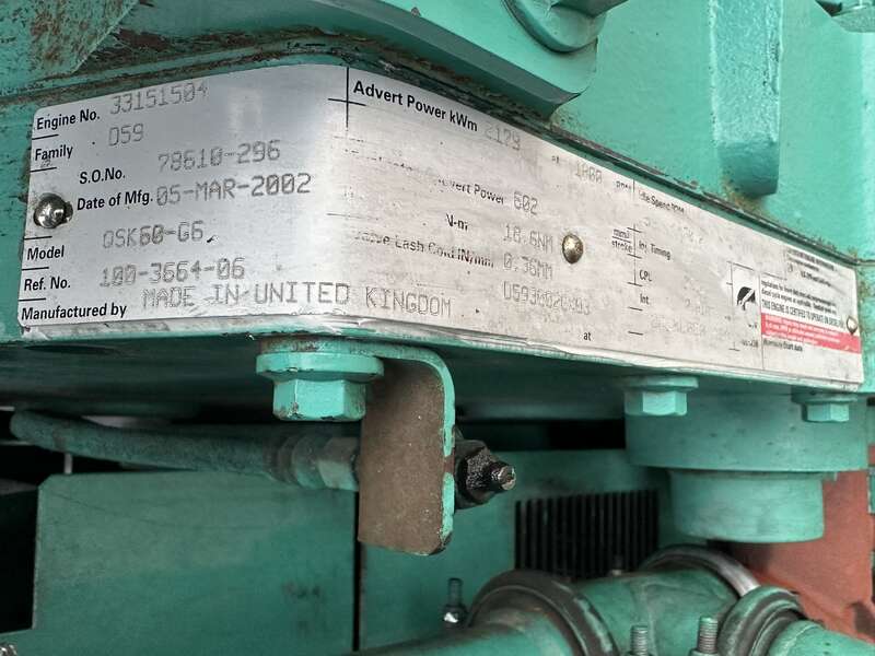 Used Cummins DQKC QSK60-G6 Diesel Generator 406 Hrs                            