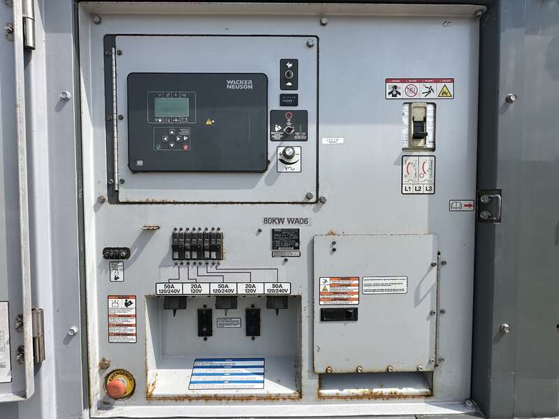Used Wacker Neuson G100 Rental Grade Diesel Generator, 1438 Hrs, EPA Tier 4i                            