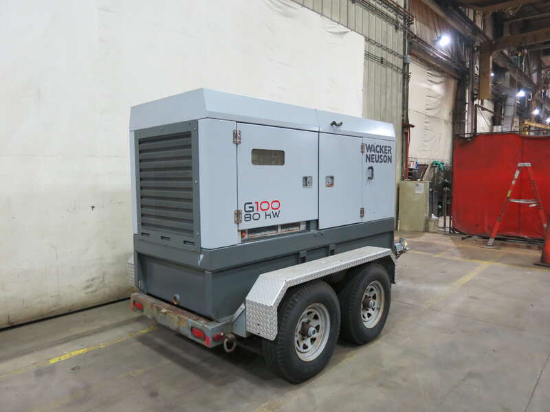 Used Wacker Neuson G100 Rental Grade Diesel Generator, 814 Hrs, EPA Tier 4i                            