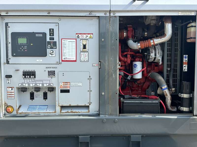 Used Wacker Neuson G100 Rental Grade Diesel Generator, 814 Hrs, EPA Tier 4i                            