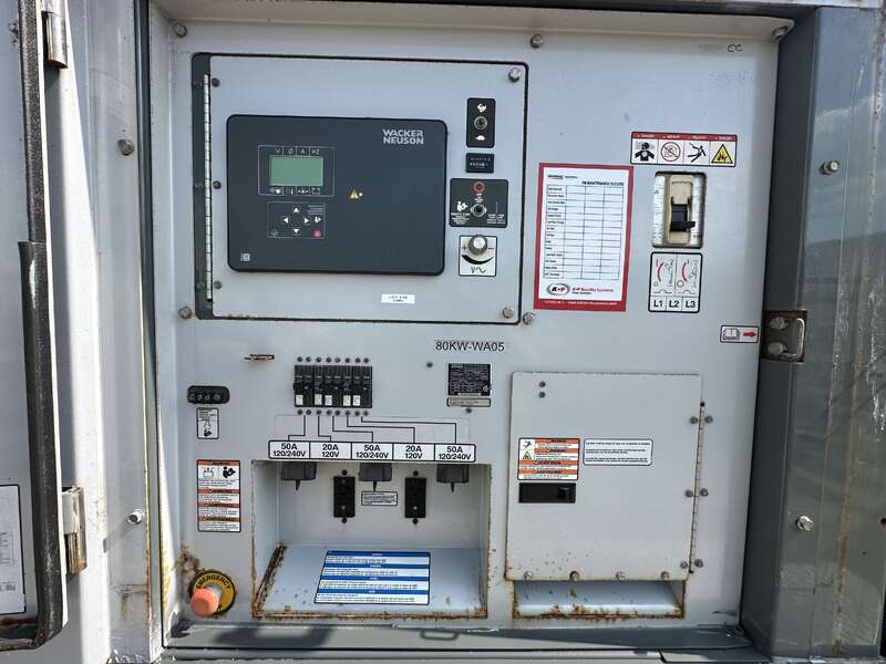 Used Wacker Neuson G100 Rental Grade Diesel Generator, 814 Hrs, EPA Tier 4i                            