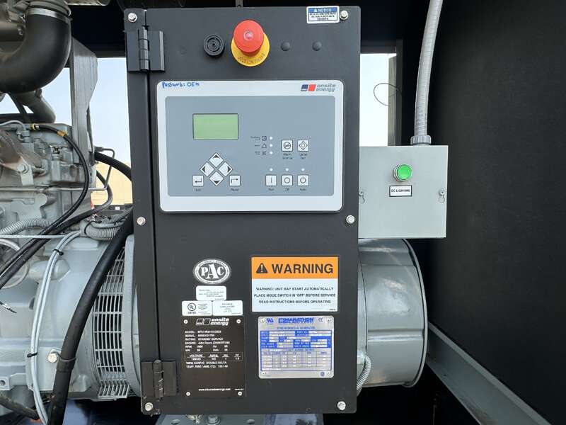 Used MTU DS35 John Deere 3029TFG89 Diesel Generator, 231 Hrs, EPA Tier 3, Single or 3 Phase                            