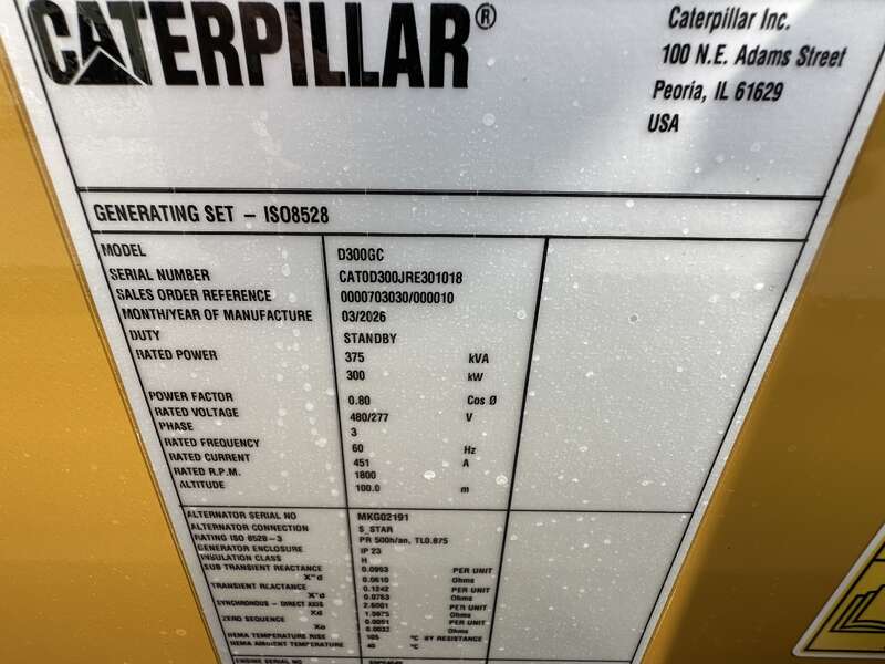 New Caterpillar C9 Diesel Generator 0 Hrs EPA Tier 3                            