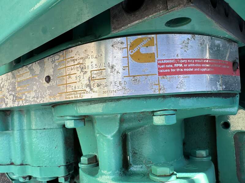 Used Cummins 350DFCC NTA-855-G3 Diesel Generator, 219 Hrs                            