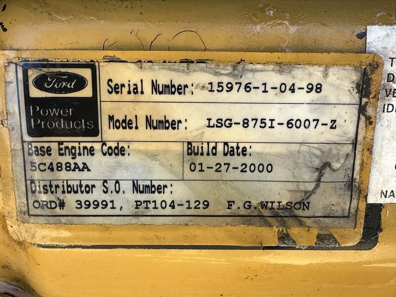 Used Caterpillar / Olympian G100F1 Natural Gas Generator, 845 Hrs                            