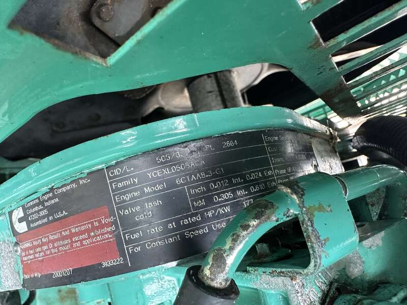 Used Cummins DGFC 6CTAA8.3-G1 Diesel Generator, 346 Hours                            