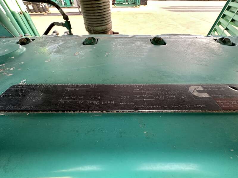 Used Cummins DFAC LTA10-G1 Diesel Generator, 505 Hrs                            