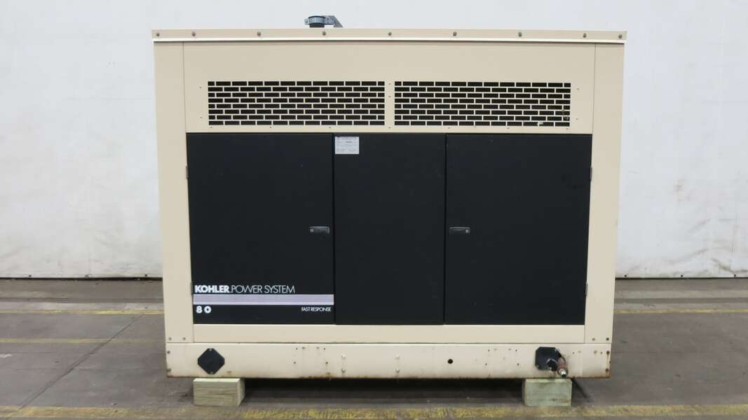 Used Kohler 80RZG Natural Gas/Propane Generator, 350 Hrs, Single Phase                            