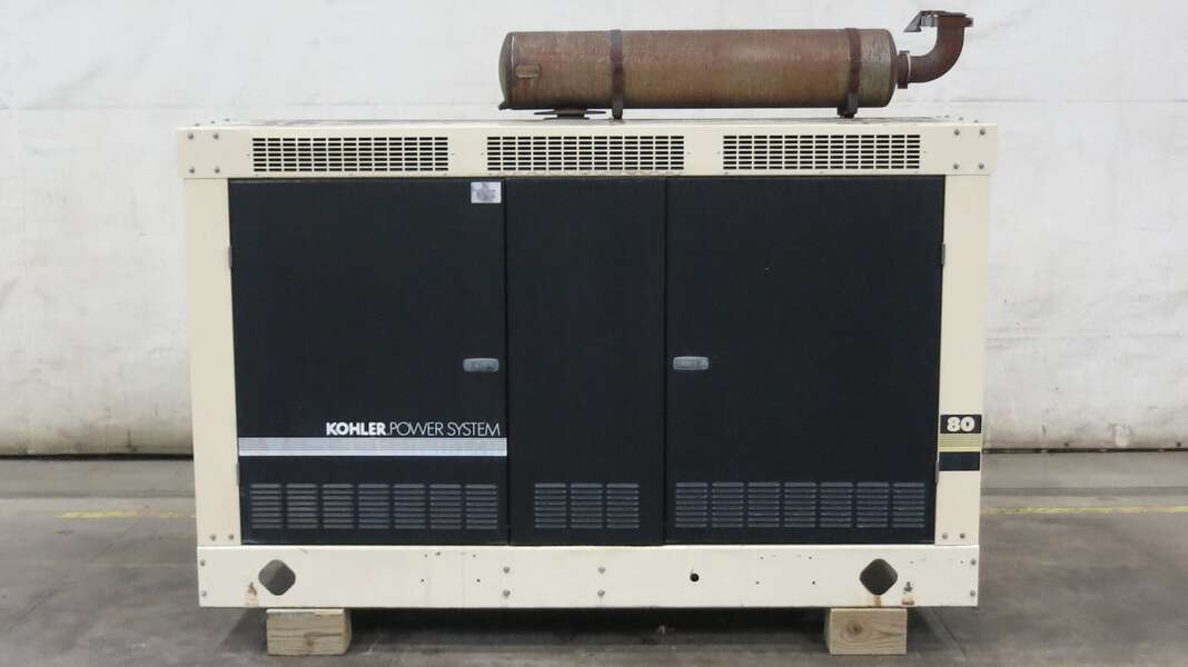 Used Kohler 80RZG Natural Gas/Propane Generator, 519 Hrs, Single Phase                            