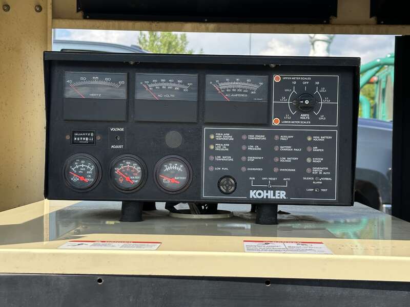Used Kohler 80RZG Natural Gas/Propane Generator, 519 Hrs, Single Phase                            