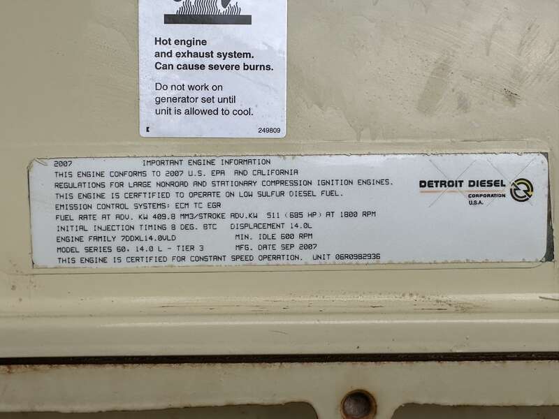 Used Kohler 350REOZDD  Diesel Generator, 199 Hrs EPA Tier 3                            