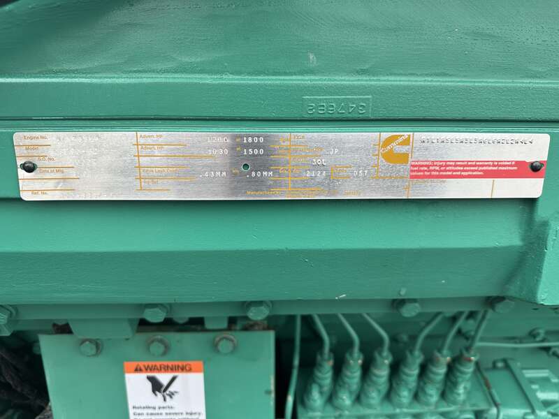 Used Cummins 750DFHA Diesel Generator, 483 Hrs                            