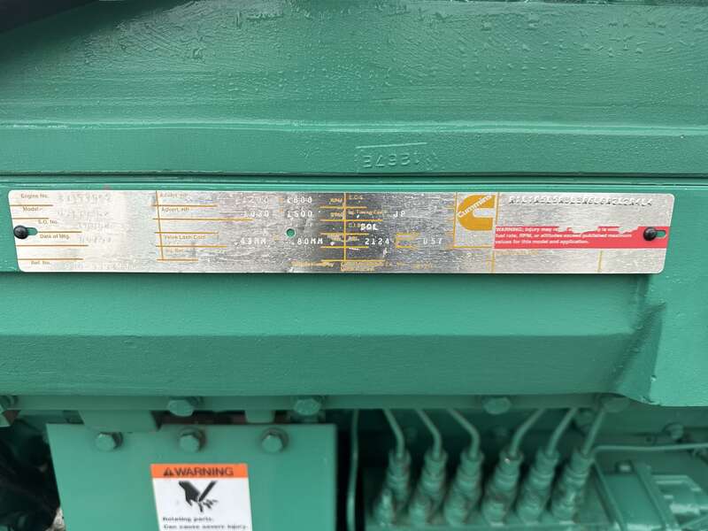 Used Cummins 750DFHA Diesel Generator, 446 Hrs                            