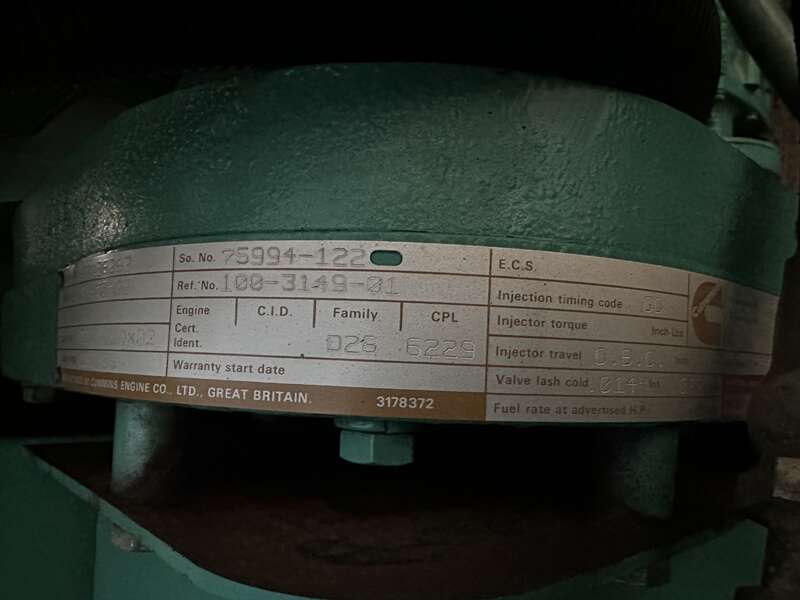 Used Cummins DFLC KTA50-G3 Diesel Generator, 700 Hrs                            