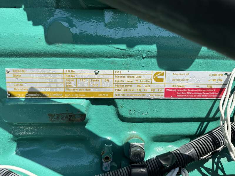Used Cummins DFGB VTA28-G5 Diesel Generator, 405 Hrs                            