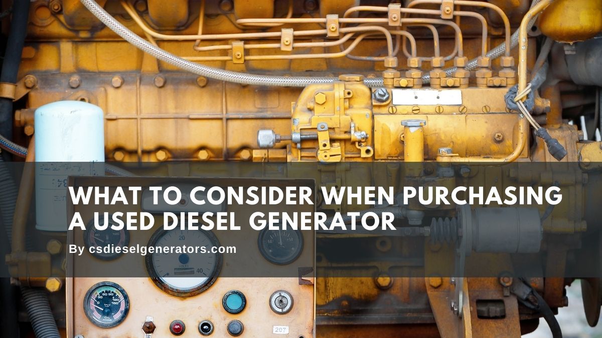 What to consider when purchasing a used Diesel Generator – Central States Diesel  Generators
