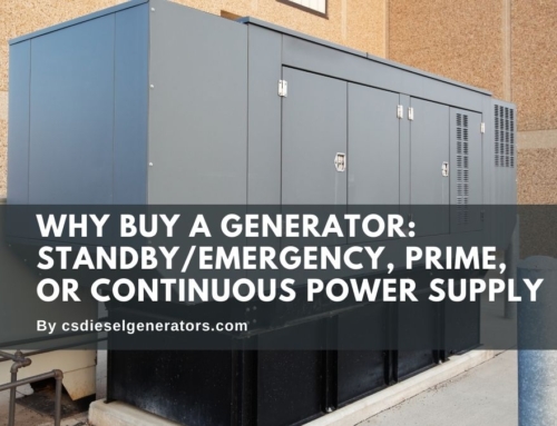 Why Buy a Generator: Standby/Emergency, Prime, or Continuous Power Supply