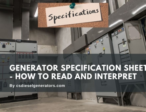 Generator Specification Sheets – How to Read and Interpret