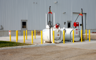 Diesel fuel stored in tanks