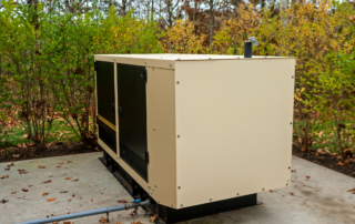 diesel generator on concrete pad