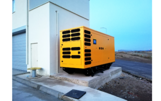 diesel generator on concrete pad