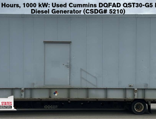383 Hours, 1000 kW: Used Cummins DQFAD QST30-G5 NR2 Diesel Generator (CSDG# 5210)