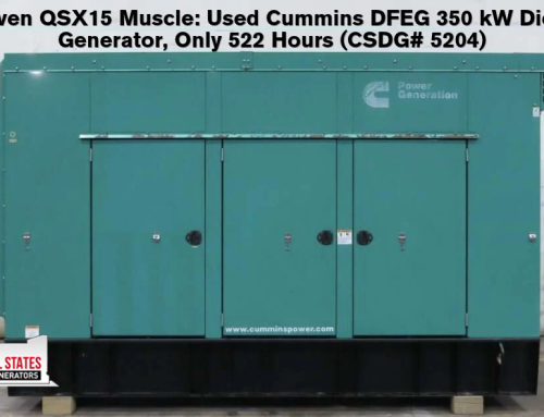 Proven QSX15 Muscle: Used Cummins DFEG 350 kW Diesel Generator, Only 522 Hours (CSDG# 5204)