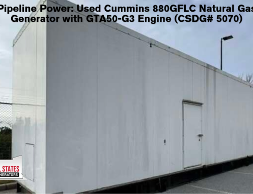 Pipeline Power: Used Cummins 880GFLC Natural Gas Generator with GTA50-G3 Engine (CSDG# 5070)